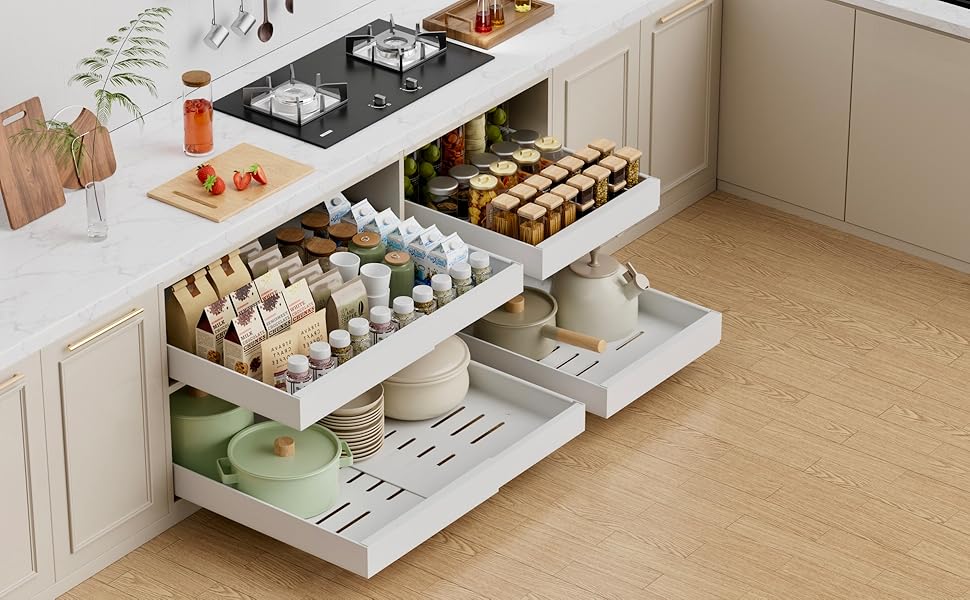 Pull out cabinet organizer