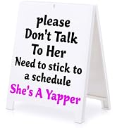 Funny Team Office Gifts -She's A Yapper Funny Desk Sign, Gag Fun Gift for Coworker Teammate Emplo...