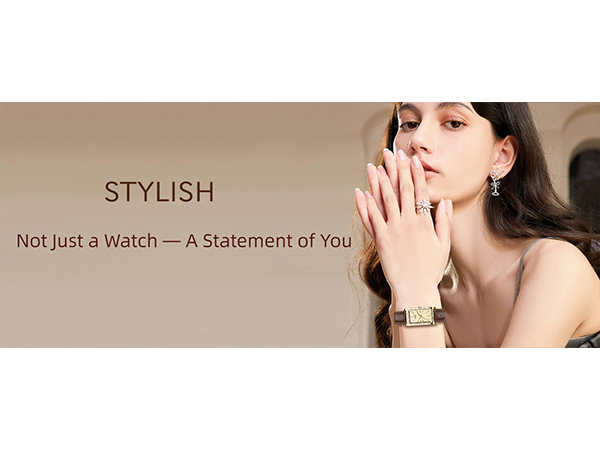 Vintage Women's Rectangle Wristwatch Classic Ladies Analog Quartz Watch