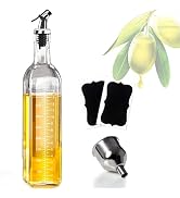 Olive Oil Dispenser, 17 oz Vinegar and Olive Oil Bottle Dispenser 500 ml Oil Bottles for Kitchen ...