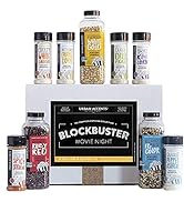 Urban Accents BLOCKBUSTER, Movie Night Popcorn Kernels Gift and Popcorn Seasoning Variety Pack (S...
