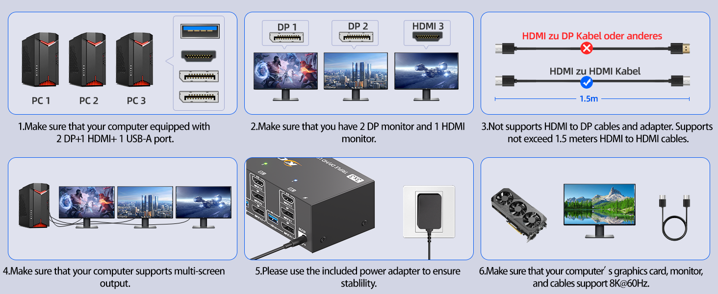 some points for kvm 3 computers