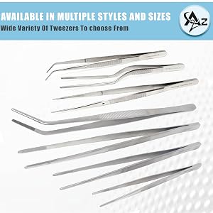 Premium Quality Stainless Steel Blunt Serrated LAB Medical Tweezer Suturing First Aid Emergency Tool