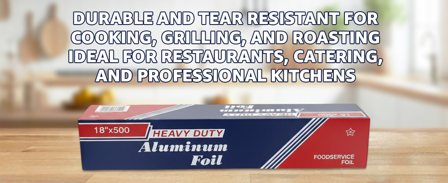 Heavy Duty Commercial Grade Food Safe Aluminum Foil Roll