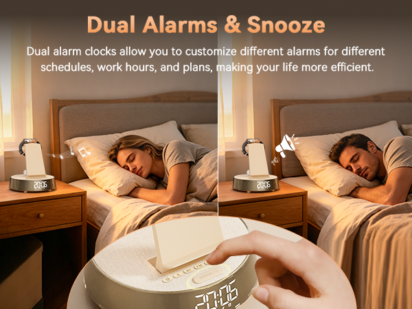 charge station with alarm clock Bluetooth speaker