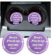 Kewucn 2 Pack Bling Car Cup Holder Coasters, 2.75 inch Anti-Slip Soft Rubber Crystal Rhinestone A...
