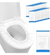 20 Pack Disposable Toilet Seat Covers Bulk, Portable Disposable Toilet Seat Covers for Travel Wat...
