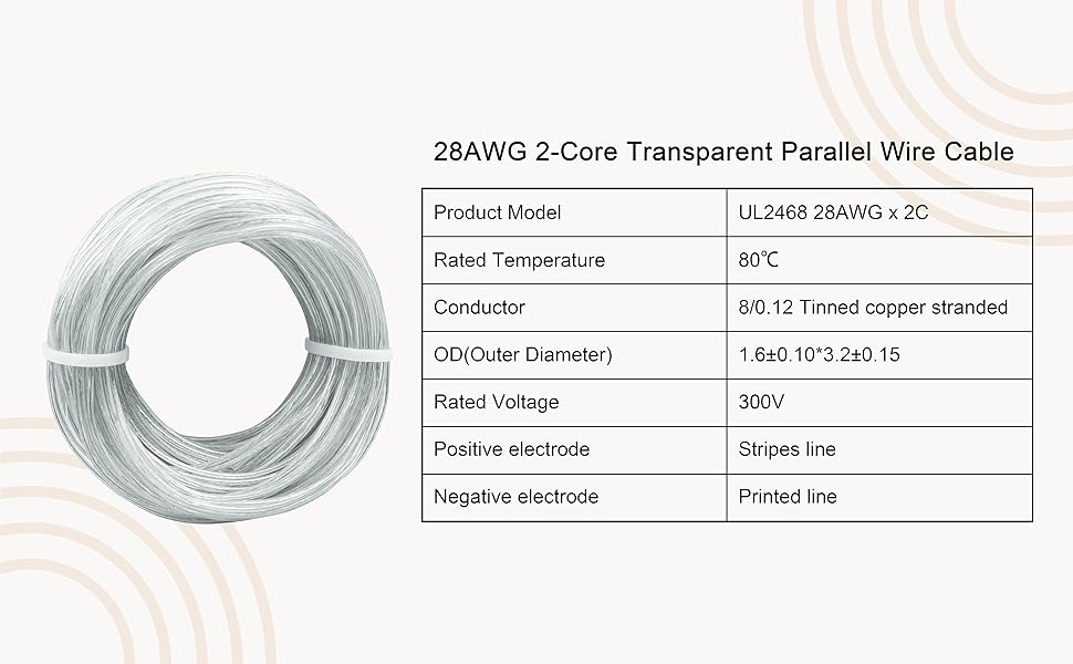 transparent pvc wire 28awg led strip connector wire diY electronics bare wire home electrical wire