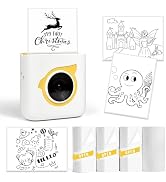 HPRT L8 Sticker Printer Mini Printer Portable Thermal with 1 Paper and 3 Sticker Rolls,Label Make...