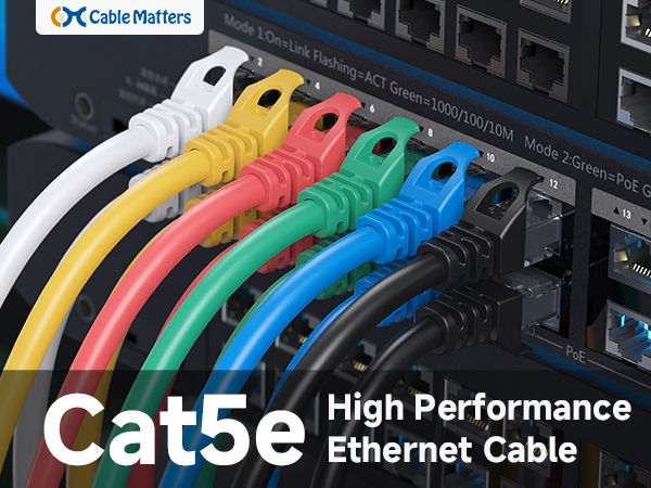 Cat 6 ethernet cable with 24 AWG copper wire for high-speed connectivity