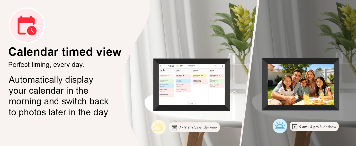 32GB FRAMEO 10.1 Inch Smart WiFi Digital Photo Frame Digital Calendar