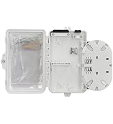 Eardion 4 Core Fiber Distribution Box, 4 Port FTTH Fiber Distribution Box Splitter Box- Fiber Opt...