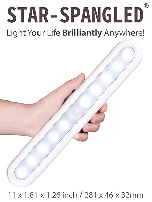 Motion Sensor Lights Indoor, STAR-SPANGLED, Stick on Lights, Stair Lights, Wardrobe Cupboard Lights