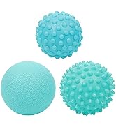 WOVTE Pack of 3 Spiky Hard Massage Ball for Foot, Back, Muscle Soreness Lacrosse Balls