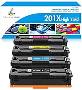 TRUE IMAGE 201X M277dw Toner Cartridge Compatible Replacement for HP 201X 201A M252dw CF400X Colo...