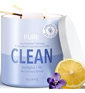 Candle-Lite Pure Eucalyptus & Lily Scented Candles, Neofresh Technology Eliminates 99.9% of Odors...