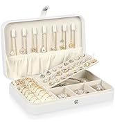 Hatori Travel Jewelry Case for Women,Portable PU Leather Travel Jewelry Organizer Box for Necklac...