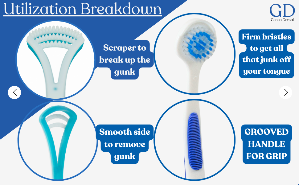 tounge brush cleaner, tongue brush and scraper, tough scraper, tongue scraper with case