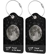 2 Pack Luggage Tag for Suitacase, Cute Unique Leather Suitcase Tags Identifiers with Privacy Name...