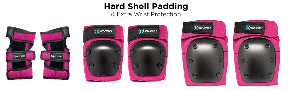 skateboard knee pads, elbow pads, wrist guard, protective gear, skateboard elbow pads, hard shell