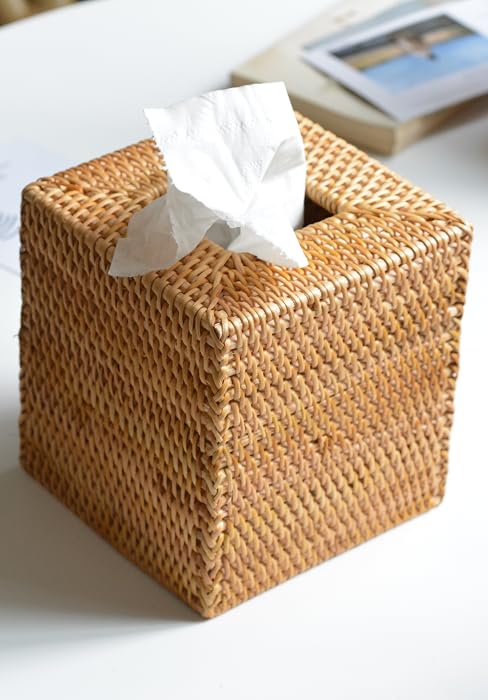 rattan tissue box