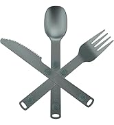Magnetic Camping Utensil Set, Aluminum Cutlery Set, Knife, Fork & Spoon, Travel Utensils for Camp...