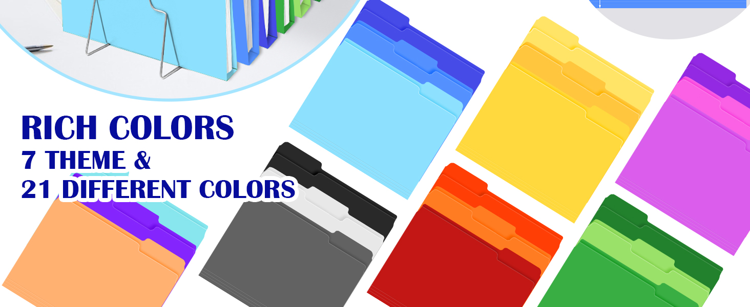 colored file folders