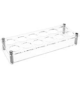 HOBBIESAY 12 Hole Shot Glass Organizer 1.49 Inch Hole Acrylic Rectangle Shot Glass Set Shots Glas...