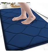 Smiry Memory Foam Bath Mat 30''x20'', Ultra Soft Non-Slip Bathroom Rug, Plush Water Absorbent Qui...