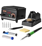 VEVOR Soldering Iron Station, 75W Digital Display Soldering Station Kit, 122°F- 932°F Temp Contro...