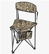 PORTAL Extra Large Quick Folding Tripod Stool with Backrest Fishing Camping Chair with Carry Strap