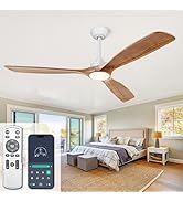 Ceiling Fans with Lights, 60 Inch Ceiling Fan with Remote/APP Control,3CCT Dimmable Light,Noisele...