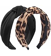 Etercycle 2PCS Headbands for Women, Bow Knotted Wide Headband, Yoga Hair Band Fashion Elastic Hai...