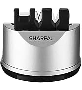 SHARPAL 191H Pocket Knife & Scissors Sharpener, Kitchen Chef Sharpening Tool for Straight and Ser...