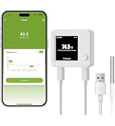 WiFi Refrigerator Thermometer with Freezer Alarm, Digital Freezer Thermometer with App Push Notif...