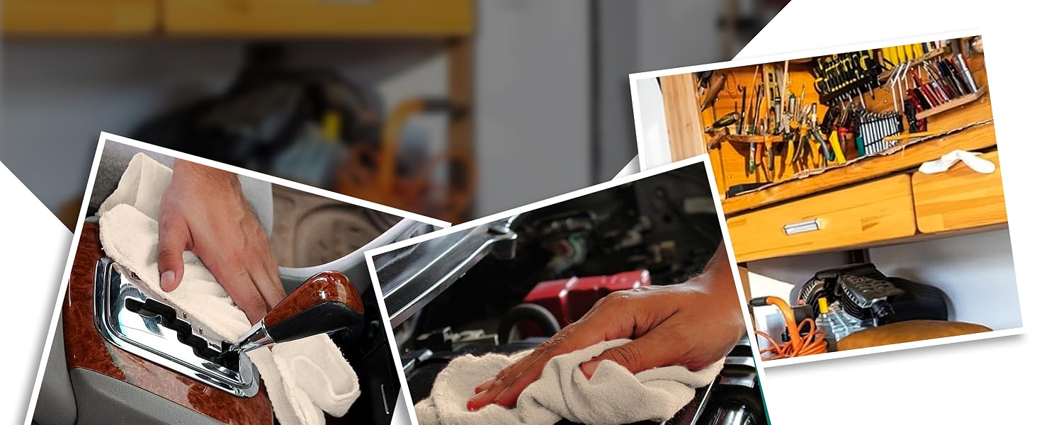 Shop towels, lint-free rags, absorbent cloths – reusable, durable, multi-purpose cleaning towels