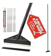 Gomake Extendable Floor Scraper Heavy Duty 8" Wide Razor Blade Scraper Tool with 18‘’-74.8" (1.5f...