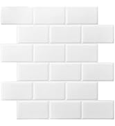Art3d 10 Thickened Subway Tiles Peel and Stick Backsplash for Kitchen, Stick on Wall Tiles