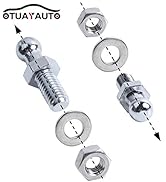 OTUAYAUTO 4Pcs 10mm Ball Studs With Hardware - 5/16-18 Thread x 3/5" Long Shank - For Universal G...
