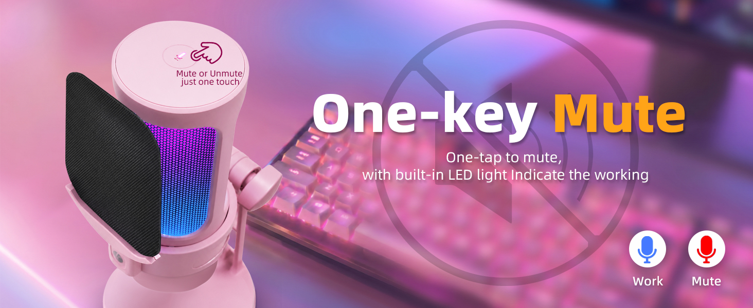 Gaming Microphone Pink