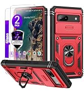 for Google Pixel 7A Case with Camera Cover Slider, 2*Tempered Glass Screen Protectors,Build in 36...