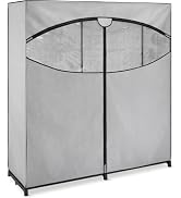 Whitmor Extra-Wide Portable Clothes Closet, 60" Wide Closet Organizers and Storage with Cover, He...