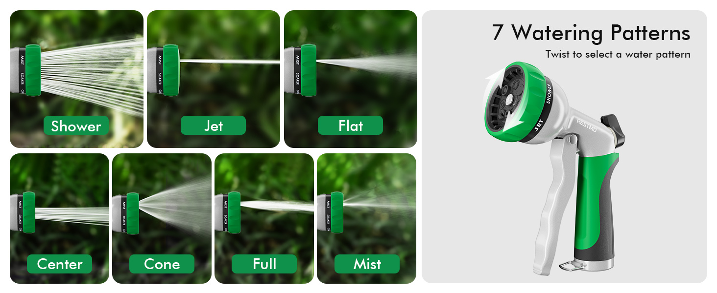 7 spray patterns