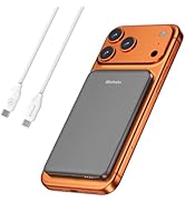 Hichain Magnetic Portable Charger for iPhone, Wireless Power Bank 5000mAh Magnetic Charger for iP...