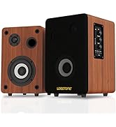 LOOPTONE Powered Bookshelf Speakers - 2.0 Stereo Active Near Field Studio Monitors - Record Playe...