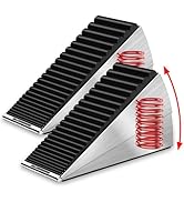 Mzsyxxm 2 Pack Heavy Duty Door Stoppers for Bottom of Door, 3 Inches High Adjustable Spring Large...