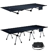 iClimb Super Easy Assemble Folding Cot Ultralight Compact Heavy Duty with Carry Bag for Adults Ca...