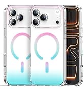 TOPAUX for iPhone 17 Pro Bling Case for MagSafe Glitter Iridescent Translucent Slim Cover Sparkly...