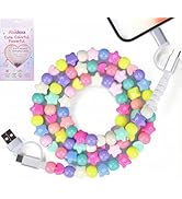 Atsidexa 4-in-1 Stars Beaded Charging Cable, Metal Design, Nicely Packed, 60W Fast Charging, MFi ...