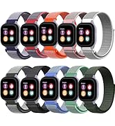 QHBAMD 10 Pack Nylon Watch Bands,Compatible with Gizmo Watch 3 2 1/Gabb Watch 3 2 1/SyncUP Watch ...